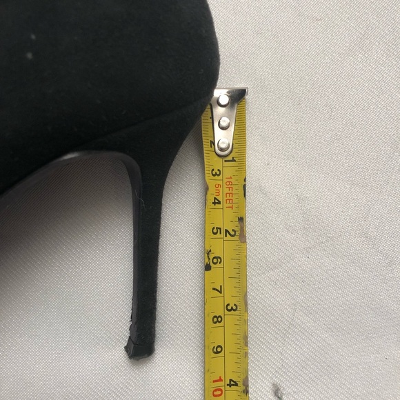 Gunmetal brand black suede stiletto heels - Picture 5 of 8